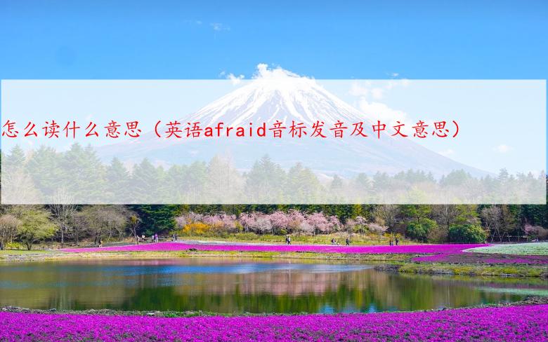 afraid怎么读什么意思（英语afraid音标发音及中文意思）