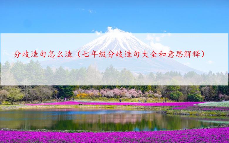 分歧造句怎么造（七年级分歧造句大全和意思解释）