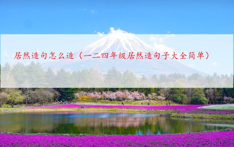 居然造句怎么造（一二四年级居然造句子大全简单）