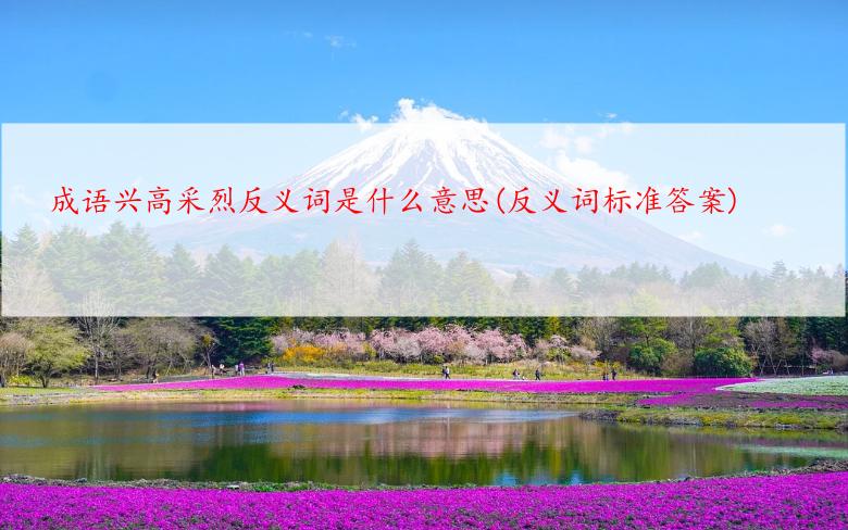 成语兴高采烈反义词是什么意思(反义词标准答案)