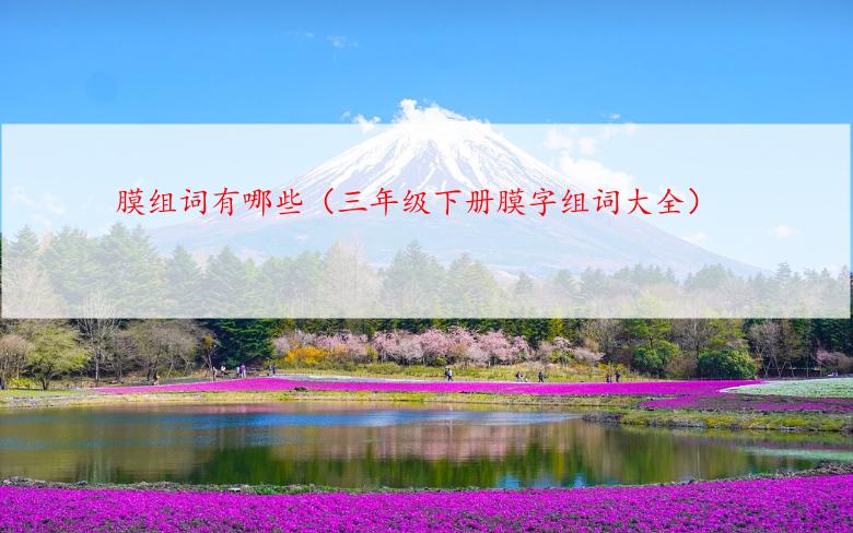 膜组词有哪些（三年级下册膜字组词大全）