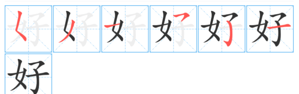 好的笔顺怎么写笔画,好笔顺笔画顺序表图6